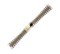 Cong Yi Bracelet De Montre En Acier Inoxydable For Hommes, 20mm 21mm, Interface Arc, Métal, Argent, Or, Compatible Avec Oyster Perpetual Datejust(Silver and gold,20MM_WITH LOGO)