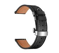 Cong Yi Bracelet de montre en cuir de 22 mm à dégagement rapide, compatible avec les accessoires de montre connectée Vivoactive 4S/Move 3S/Active S/Rey(Black,For Garmin Active S)