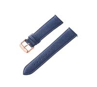 Cong Yi Bracelet De Montre En Cuir Imprimé Palmier, En Cuir De Vache Véritable, Fait À La Main, Bleu, Jaune, Marron, Marron, For Hommes Et Femmes(Royal blue rose,14mm)