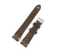 Cong Yi Bracelet De Montre En Cuir Suédé Vintage, 20mm 22mm, Bleu Marron, Bracelet De Remplacement, Couture Faite À La Main(Army green,20mm)