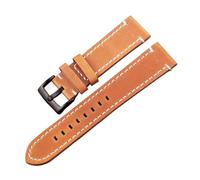 Cong Yi Bracelet De Montre En Cuir Véritable Manuel Hommes Épais 7 Couleurs 18mm 20mm 22mm 24mm Bracelets De Montre En Acier Inoxydable Boucle Accessoires(Brown Black Buckle,18mm)