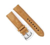 Cong Yi Bracelet De Montre En Daim Vintage 18mm 19mm 20mm 22mm Bracelet De Montre Fait À La Main Gris Marron Ceintures De Remplacement For Accessoires De Montre(Tan,20mm)