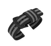 Cong Yi Bracelet De Montre En Nylon 18mm 20mm 22mm 24mm Bracelet De Montre En Tissu Balistique Noir Vert Gris Costume De Couleur Compatible Avec Samsung Gear S3(3black2grey,20mm buckle buckle)