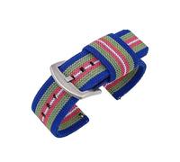 Cong Yi Bracelet De Montre En Nylon 18mm 20mm 22mm 24mm Bracelet De Montre En Tissu Balistique Noir Vert Gris Costume De Couleur Compatible Avec Samsung Gear S3(Bu-ge-rd-white,18mm silver buckle)