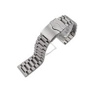 Cong Yi Bracelet de montre sport en acier inoxydable de 20 mm, extrémité plate, fermoir déployant à double bouton-poussoir, bracelet métallique de remplacement(20mm)