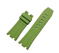 Cong Yi Bracelet De Montre Sport Étanche En Caoutchouc Et Silicone, Compatible Avec Les Bracelets De Montre Audemars Et Piguet AP Royal Oak 15706 15707 26020 26170, 28 Mm(L-Green-no buckle,28x24mm)