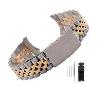 Cong Yi Bracelet en acier inoxydable compatible avec Rolex Datejust, extrémités incurvées, 13, 17, 18, 19, 20, 21, 22 mm, 22mm