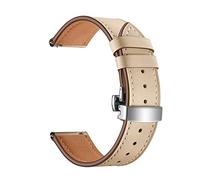 Cong Yi Bracelet en cuir de 18mm de 22mm 20mm Compatible avec Garmin Vivoactive3 4 4S Sangle de bande de montre intelligente(Khaki,Vivoactive 4S)