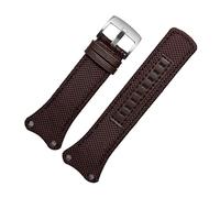 Cong Yi Bracelet En Nylon + Cuir Noir Marron Bleu For Homme Compatible Avec K4B384B3 K4B371B6 K4B371B3 K4B384B6 Toile Montre Ceinture Chaîne De(Brown silver)