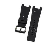 Cong Yi Bracelet En Silicone Étanche De 32 Mm Compatible Avec Le Bracelet De Montre Diesel For DZ1216 DZ1273 DZ4246 DZ4247 DZ287 Bracelet De Poignet Doux Et Respirant(Black buckle)