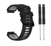 Cong Yi Bracelet extérieur de remplacement en acier avec boucle en silicone Compatible avec Garmin- Forerunner 735xt/220/230/235/620/630 for montre intelligente(4)