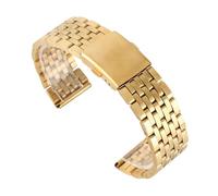 Cong Yi Bracelets De Montre En Métal Or 18 20 22 MM Fermoir Pliant En Acier Inoxydable Mode Remplacement Bracelets De Montre-bracelet Avec 2 Barres À Ressort(18mm)