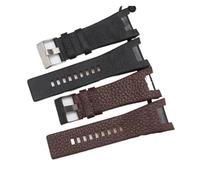Cong Yi Ceinture de montre en quartz masculin 3 2 mm Interface concave Broupe en cuir marron noir compatible avec le diesel DZ1216 1273 4246 Boucle d'épingle + Outil(Brown black clasp)