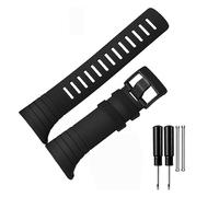 Cong Yi Compatible Avec SUUNTO CORE Series Bracelet De Montre Bracelet En Caoutchouc Noir Bracelet En Silicone De Haute Qualité Accessoires De Montre For Hommes(Black-black buckle)