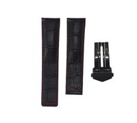 Cong Yi Cuir De Vachette For HommeBracelet Véritable Bracelet Montre 20mm 22mm 24mm Compatible Avec Le TAG HEUER CARRERA Monaco AQUARACER Ceinture(With Black Clasp,22mm)