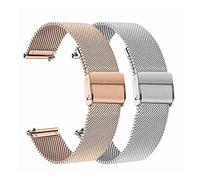 Cong Yi Lot de 2 bracelets de montre en acier inoxydable massif de 20 mm, compatibles avec les montres Galaxy Watch 42 mm/Active 40 mm/Gear S2 Classic/Gear Sport(BLACK WHITE,20mm lug width)