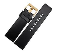 Cong Yi Watchband de cuir 22 24 26 28 22 mm Bracelet 32mm Ajustez for la bande de montre diesel Bracelet de DZ4343 DZ7293 DZ7333 Groupe de surveillance(Black gold buckle,24mm)