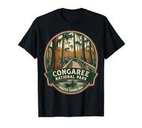 Congaree National Park Caroline du Sud Emblème Cyprès Vintage T-Shirt