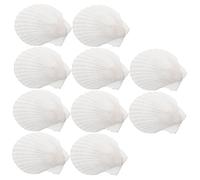 CONGARTENO 10 Pièces Assiettes Coquilles de Pétoncle Naturelles Décoratives pour Diy Peinture Plates pour Barbecue Fruits Repas et Décoration de Table