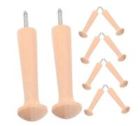 CONGARTENO 10 Pièces Crochets Shaker Patères Massif Non pour Entrée Chambre Cuisine Supports Muraux pour Manteaux Serviettes et Accessoires