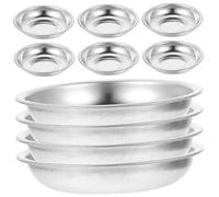 CONGARTENO 10 pièces Lot de Coupelles Rondes Acier Inoxydable pour Sauce Soja Condiments et Réutilisables et Faciles à Nettoyer Adaptées Maison et Aux Restaurants Réutilisable