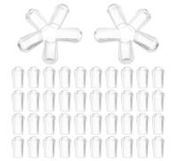 CONGARTENO 100 Embouts en PVC Transparents pour Crochets Protection Antichoc 5 MM Cache-Pointe pour Fil D’Acier Lot de 100 Pièces Embouts de Cintre Adaptés à Usage Domestique et