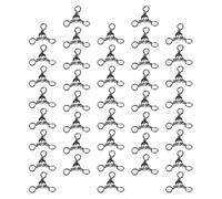 CONGARTENO 100 pièces Connecteur Voies Émerillon Rotatif Acier Inoxydable Snap Link Swivels pour Mer et Eau Douce Kit Rapide de Connecteurs Pivots