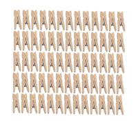 CONGARTENO 100 Pièces Mini Pinces Photo Naturel Clips Photos Miniatures pour Mémos Cartes et Décoration Maison Bureau