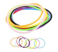 CONGARTENO 100pièces Bracelets Silicone Colorés Couleurs Intenses Bracelets Élastiques Silicone Légers Pour Femmes Accessoires Décorations De Fête Et Usage Quotidien