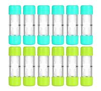 CONGARTENO 12 Pièces Étui à Lentilles de Contact Rigide Étanche, Lot de 12, Porte-Lentilles Marqué Gauche/Droite, Compact pour Voyage, Rangement Hygiénique pour Lentilles Rigides et Souples