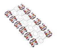 CONGARTENO 12 Pièces Lot de Porte Clés Camion de Pompier Multifonctions Charms à Dos et Accessoires Clés Voiture Décoration et Fête Anniversaire Pompier Garçon Fille