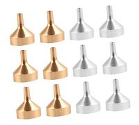 CONGARTENO 12 pièces Mini Entonnoirs Métalliques pour Parfum Petit Entonnoir pour Flacon Cosmétique Outil de Remplissage sans Fuite Compatible Huiles Essentielles et Fioles Facile à Nettoyer