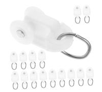 CONGARTENO 150 Pièces Accessoires Rail Rideaux Silencieux roulettes Plastique avec Crochets Glisseurs pour Coulissage Fluide Adaptés Chambre et Salon