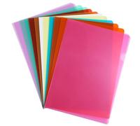 CONGARTENO 16 pièces Lot de Chemises Transparente Protège Documents Résistants Plastique Colorés pour Bureau et Maison Classement et