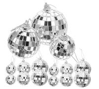 CONGARTENO 18 Pcs Disco Miroir à Suspendre Argentées Décoration Festive pour Noël Mariage Anniversaire et Fête Dansante Légères et Brillantes pour Ambiance Disco Années