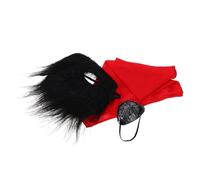 CONGARTENO 1ensemble Set Accessoires Cosplay Pirate Ensemble De Décorations Pour Costume Halloween Avec Bandeau Moustache Et Cache-œil Pour Fête à Thème Pirate
