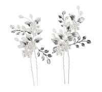 CONGARTENO 1paire Peigne à Cheveux De Mariée Rhinestone Et Perles Imitation Accessoire Élégant Pour Coiffure Nuptiale Avec Détails De Lot