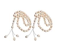 CONGARTENO 2 Bracelets de Prière en Acrylique Beige, Légers et Polyvalents, Chapelets Musulmans Compteur de Prières pour Hommes et Femmes, Accessoires Religieux Élégants