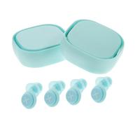 CONGARTENO 2 ensembles Bouchons Oreilles Silicones Ultra-souples Anti-bruit pour Sommeil Concentration Voyage Protection Auditive Invisible et Réutilisable avec Étui Bleu