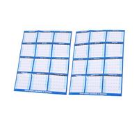 CONGARTENO 2 Ensembles Calendrier Mural Effaçable Tableau Double Face Grand Format Planificateur Annuel Réutilisable avec Marqueurs Organiseur Hebdomadaire et pour Bureau et Famille Bleu