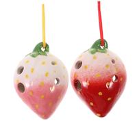 CONGARTENO 2 Ensembles Ocarina Forme de Fraise Instrument à Vent pour Débutants Pratique pour Garçon Fille Doux et Résonance Riche Matériau Solide et Set Couleur Aléatoire