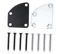 CONGARTENO 2 ensembles Plaques de Manche Guitare Acier Inoxydable Renforts Triangulaires pour Jonction Manche Kit de Montage avec Vis Protection pour Guitare Électrique et Basse
