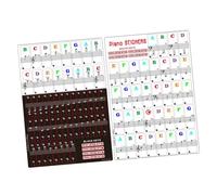 CONGARTENO 2 ensembles Stickers pour Touches de Piano Électronique Autocollants Amovibles et Durables pour Apprentissage Facile Lot Instructions Simples