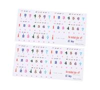 CONGARTENO 2 feuilles Autocollants Piano Transparent Touches Adhésifs Étanches Étiquettes Pratiques pour Clavier et Notes Débutants pour Apprentissage Rapide