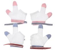 CONGARTENO 2 Gants Garçon Fille Sucette et Griffures Tissu Respirant Double Maille S Lot de Bleu et Rose Correcteurs de Succion Pouce Sûrs et Confortables