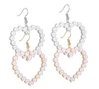 CONGARTENO 2 Paires boucles d'oreilles coeur boucles d'oreilles en or pour sterling Baisse boucles d'oreilles pendantes coeur Boucles d'oreilles enveloppées alliage