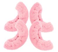 CONGARTENO 2 Paires Protections de Patins Garçon Fille Élastiques avec Doublure Serviette Absorbante Peluche Protège Lames Pratique pour Patins de Hockey et Patinage Glace Rose S Lot