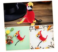 CONGARTENO 2 Pièces Accessoire Pirate Épaule Parrot Réaliste pour Garçon Fille Costume Halloween Cosplay Prop Pirate Ludique pour Fête et Jeux de Rôle