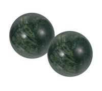 CONGARTENO 2 pièces Balles de Massage Jade Boules de Handball pour Exercice et Relaxation des Muscles des Mains Outil de Massage Naturel pour Adultes Décoration et Fatigue