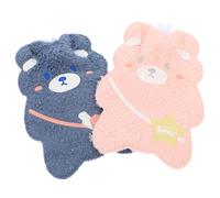 CONGARTENO 2 pièces Bouillotte Main Dessin Ours Portable Injection Eau Douce Étanche et Chaude pour Hiver pour Étudiants et Usage Quotidien Couleur Aléatoire Couleur Aléatoire